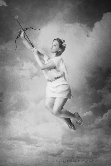 The model would have been hung by wires to create the flying effect. This would be a sample of a "cigarette card" - Photo by Chris Wooley
